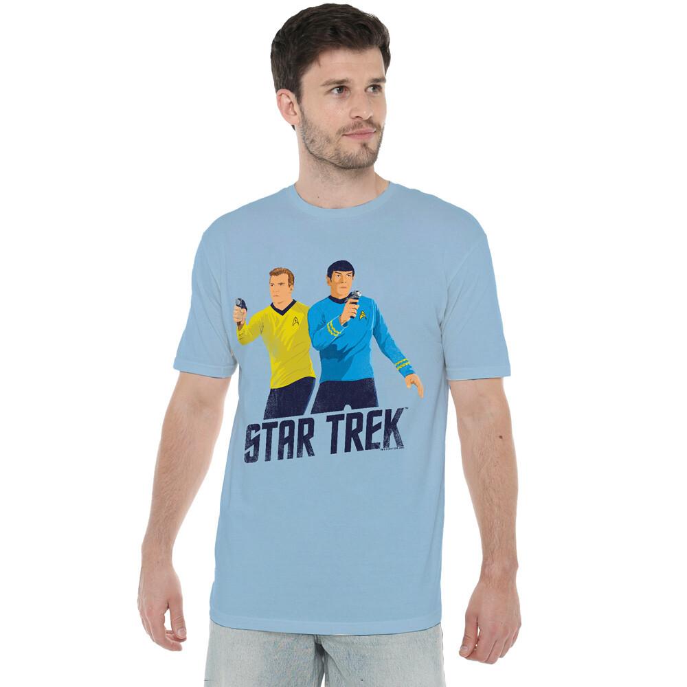Star Trek Phasers Ready T-Shirt S-2XL, Light Blue Unisex T-Shirt XXXXL