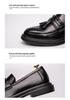 Korean-Style Men's Casual Leather Loafers - Youthful, Versatile, and British-Inspired Slip-On Shoes
