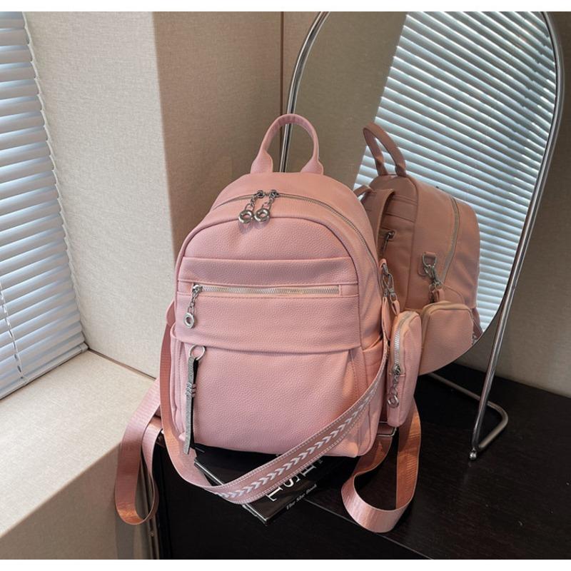 Backpack Women's Simple New Fashion Daily Versatile Trend Large Capacity Leisure Travel Backpack