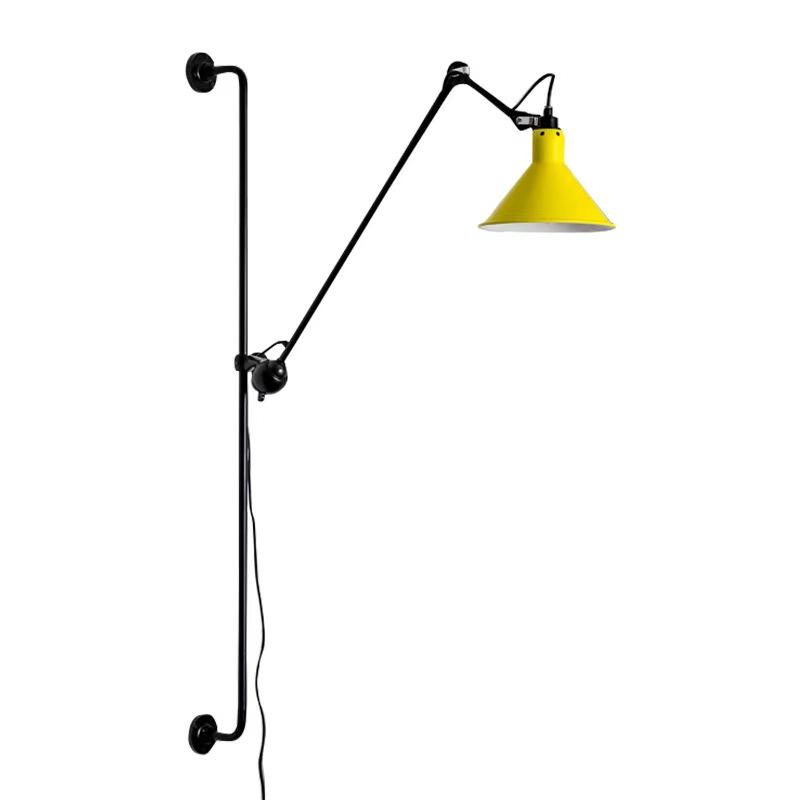Minimalist Industrial Rotating Rocker Arm Wall Lamp with Eye Protection for Living Room, Bedroom, and Dining Area