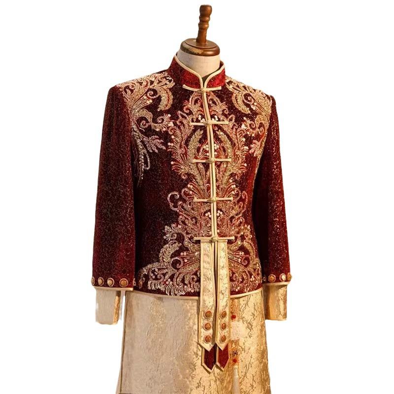 2023 Groom Dragon & Phoenix Xiuhe Suit - Chinese Wedding Ethnic Men's Attire