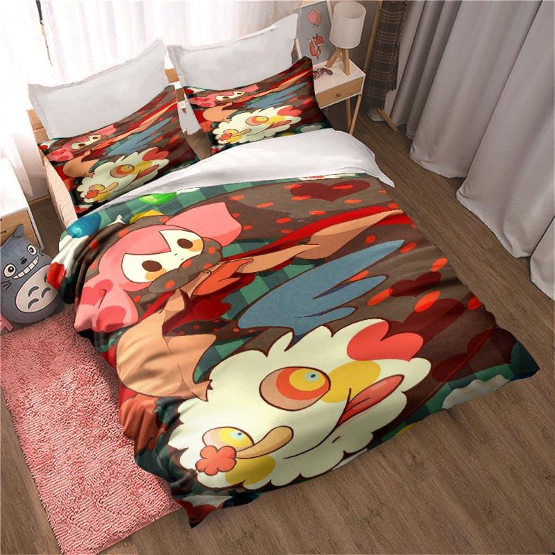 Cartoon Puella Magi Madoka Magica Bedding Set Sheet Set King Twin Double Child Bedding Set Mircofiber Polyester Duvet Cover Set