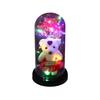 Cartoon bear gold foil flower with lampshade, cute desktop creative ornament bedside night light Valentine's Day gift