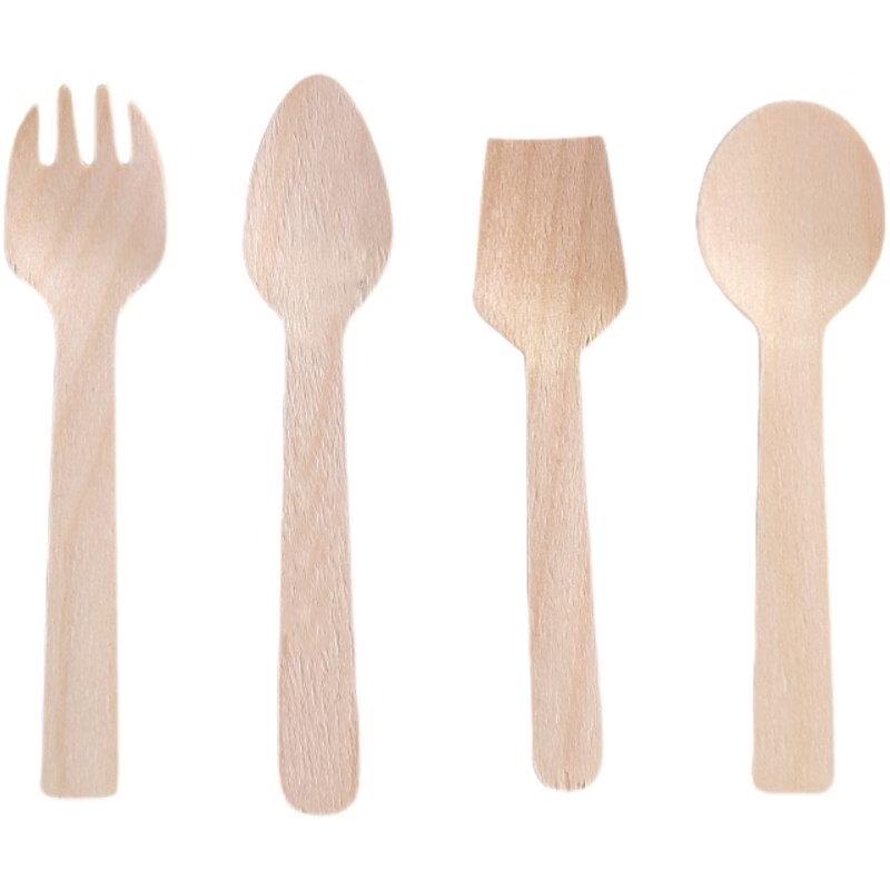 Individually Wrapped Biodegradable Paper Spoons