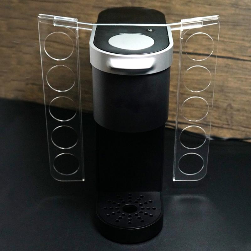 Convenient Coffee Organizer Coffee Pods Stand Coffee Storage Shelf Acrylic Texture Coffee Holder for Kitchen Cabinet