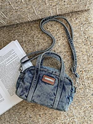 Bolso Cruzado/de Hombro Mini Almohada de Mezclilla Lavada Casual Moda Coreana - Nuevo Otoño/Invierno 2025
