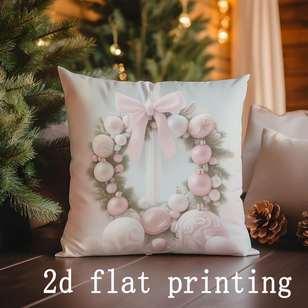 Heimdeko Frohe Weihnachten & Festliches Muster Muster Kissenbezug Geeignet für Sofa Schlafzimmer Auto Kissenbezug