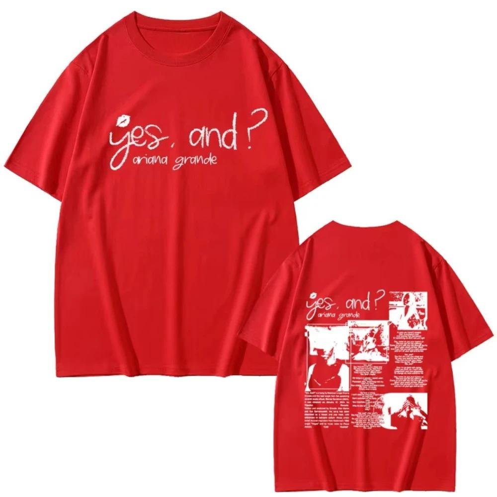2026 Yes and Ariana Grande Singer Music Graphic T-shirt Men's Women Hip Hop Casual T Shirts Unisex Fashion Oversized Cotton Tees