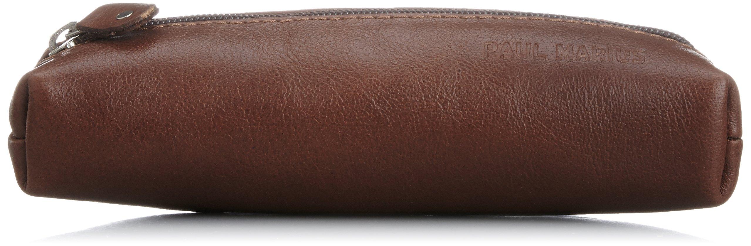 

Genuine Leather Zipper Pencil Case Brown [Paul Marius] PLU-20