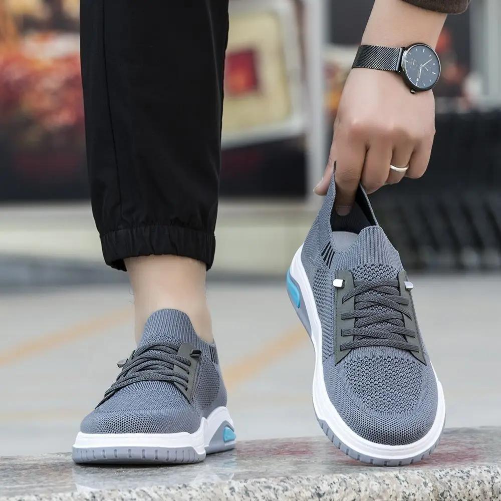 Casual Shoes for Men Plus Size Summer Man Shoe Gray Mesh Deals Comfortable Retro 44 On Sale Breathable Sneakers In Promotion New