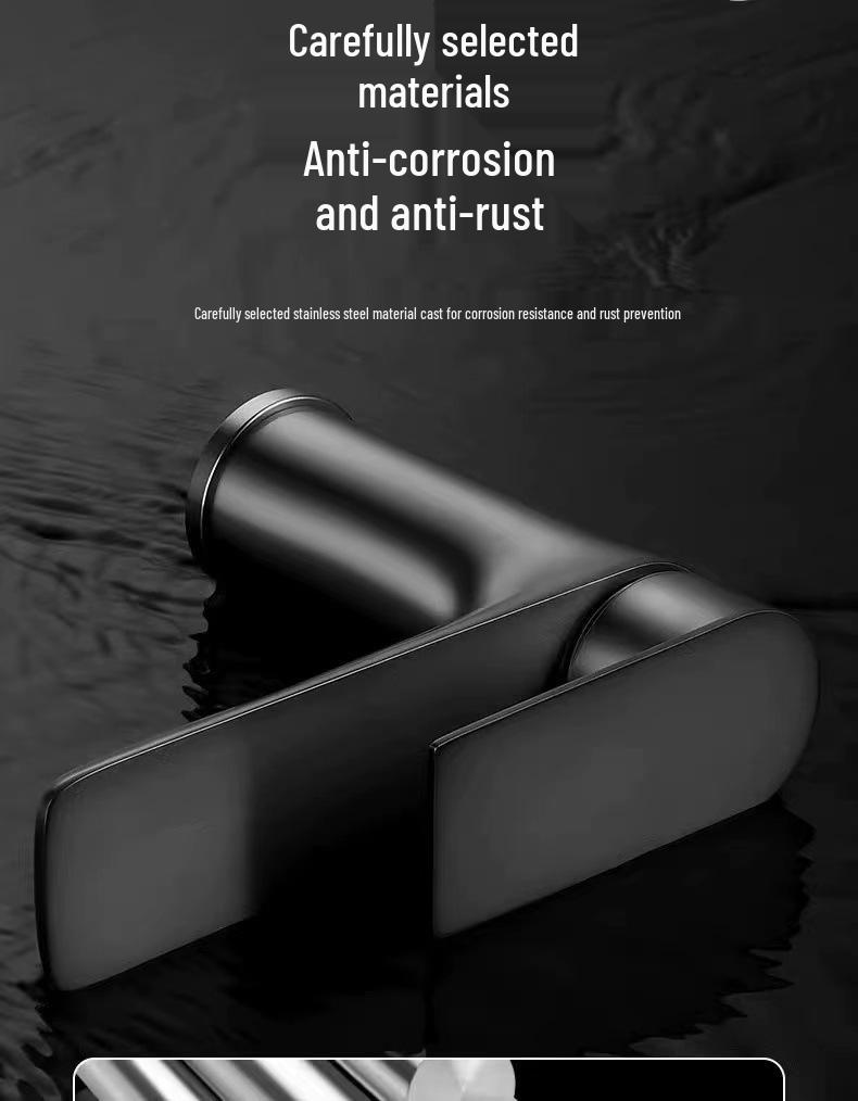 Badezimmerarmatur aus Edelstahl für Warm- und Kaltwasser