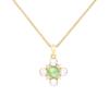 Cross Emerald Necklace Women'S Light Luxury Retro Trend Versatile Collarbone Chain