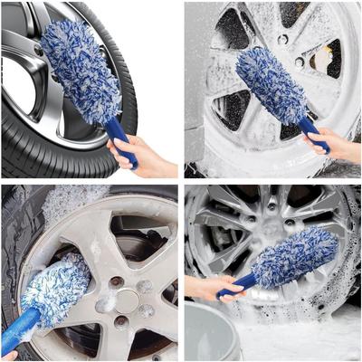 1pc Car Cleaning Brush Car Wash Portable Plush Wheel Tire Rim Brush Wash Tools for Car Motorcycle Wheel Tire Accessories