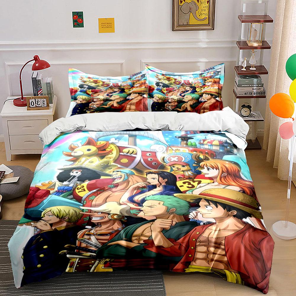 Anime characters and ship. Bedding sets Duvet cover sets Duvet covers Pillowcases(1 * Duvet Cover 2 * Pillowcases without duvet insert)