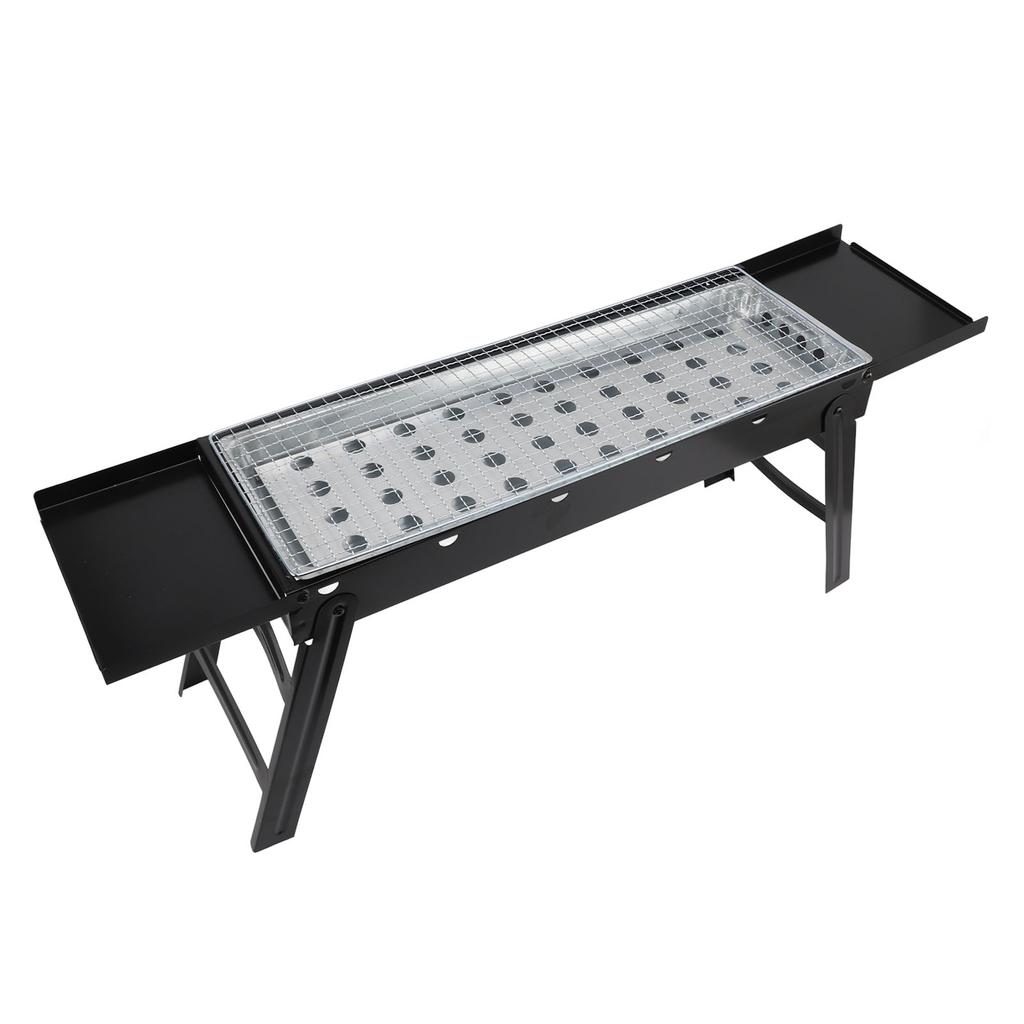 Charcoal Barbecue Grill, Foldable Stainless Steel Laptop Charcoal Barbecue Grill, Even Heating for Parties
