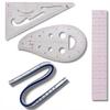 ZHICHUANGW Set with 30cm Measuring Tape for Dressmaking and Handicraft Pattern Making [Sewing Ruler] 4-Piece