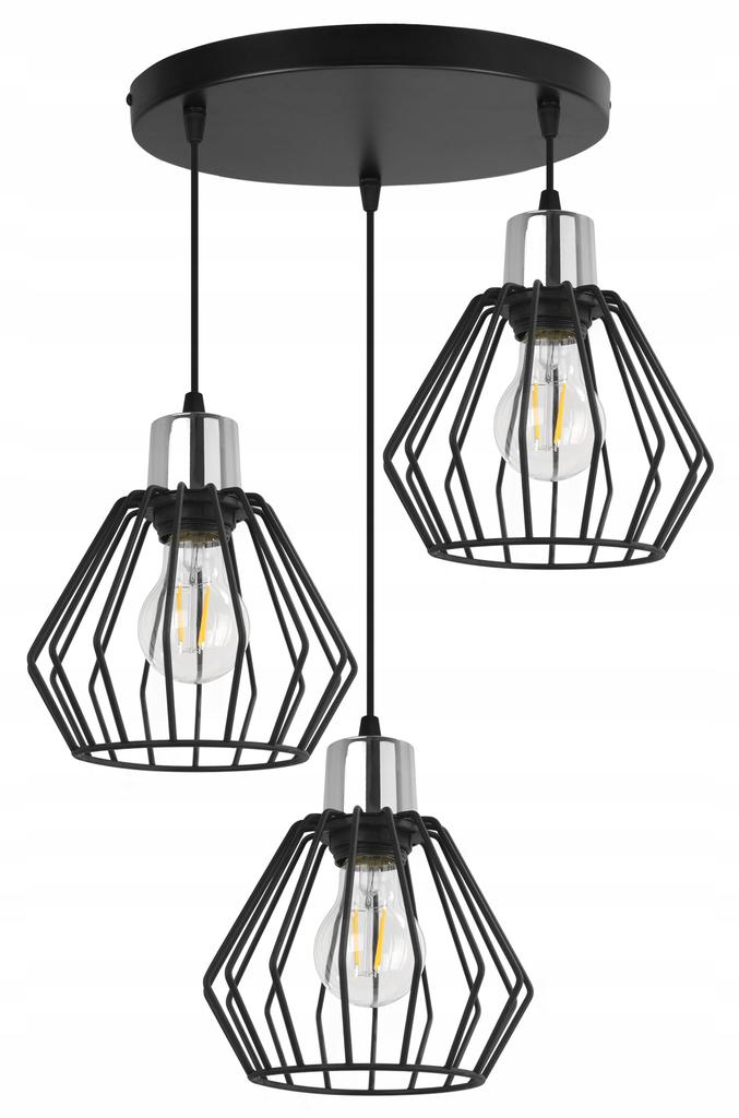 Hängelampe, Deckenleuchter, Drahtschirm, LED