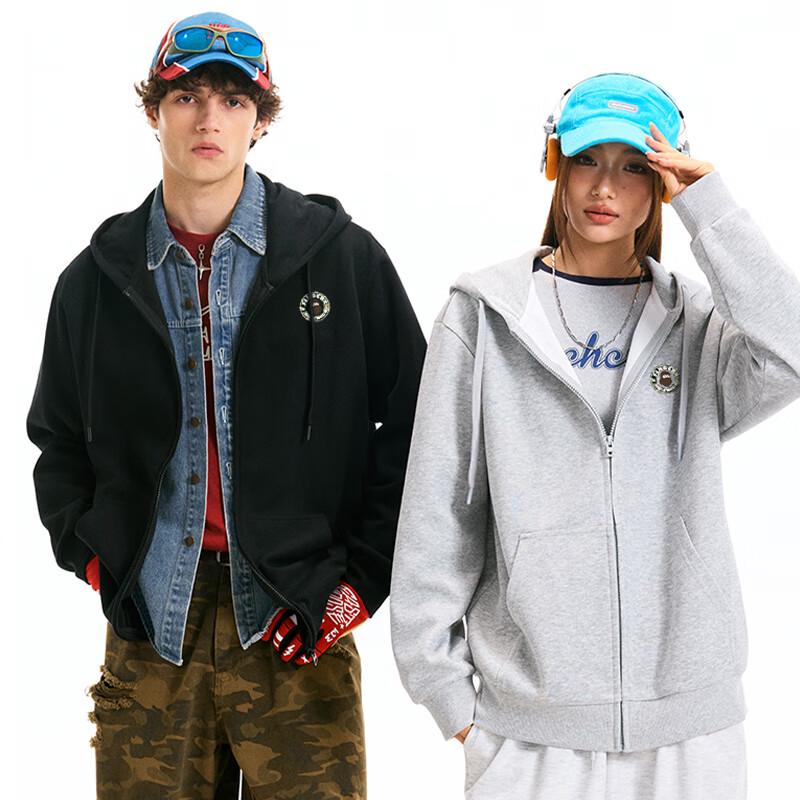 Fingercroxx Men's Retro Hooded Zip-Up Sweatshirt