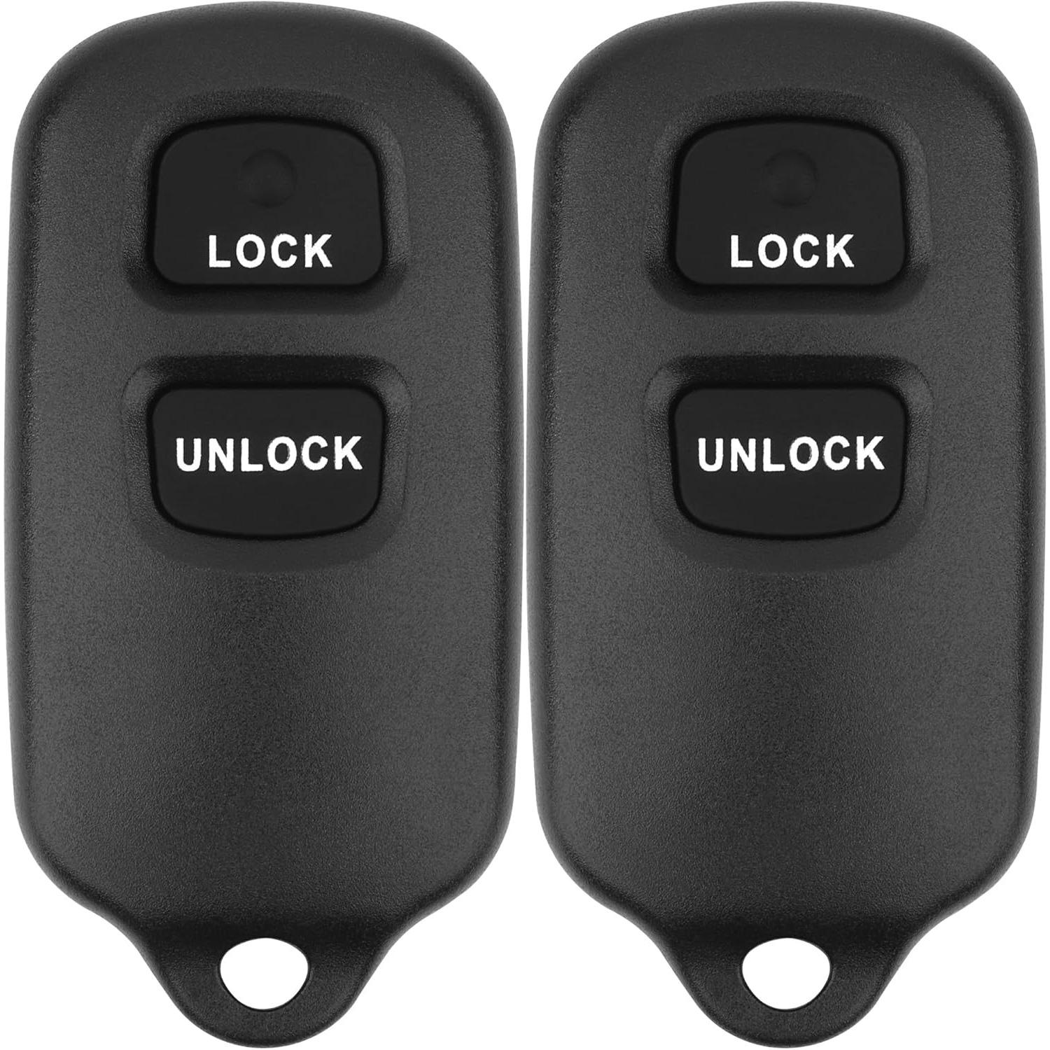 Key Fob for 01-06 Toyota Highlander/ 00-06 Celica Echo/ 00-03 Prius/ 01-04 RAV4/ 04-06 Tundra/ 99-09 4Runner/ 04-07 xB, HYQ12BBX HYQ12BAN, 2Pcs 2PCS