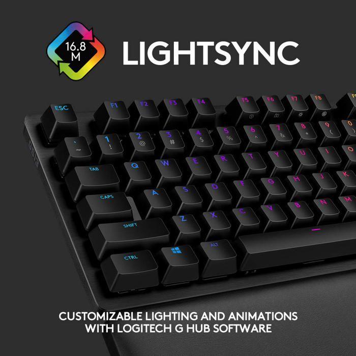 Clavier Gaming - Logitech - G513 - Interrupteurs Mécaniques - Lightsync RGB - Charbon