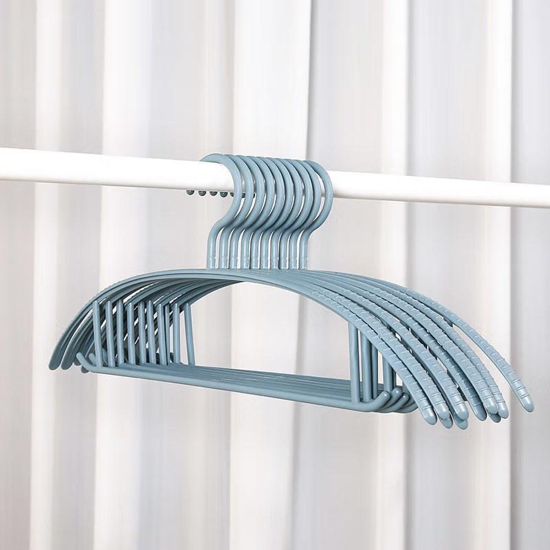 Household 10 Non-slip Plastic Adult Bedroom Indoor Balcony Wide Shoulder Clothes Shelf
