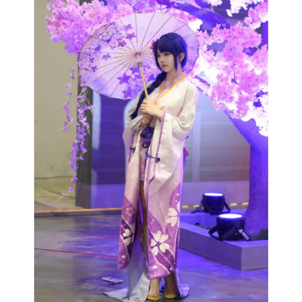 Genshin Impact Cos Costume God Of Thunder Barzhen Thunder General Shadow Warrior Cosplay Game Animation Kimono Female Shadow COS
