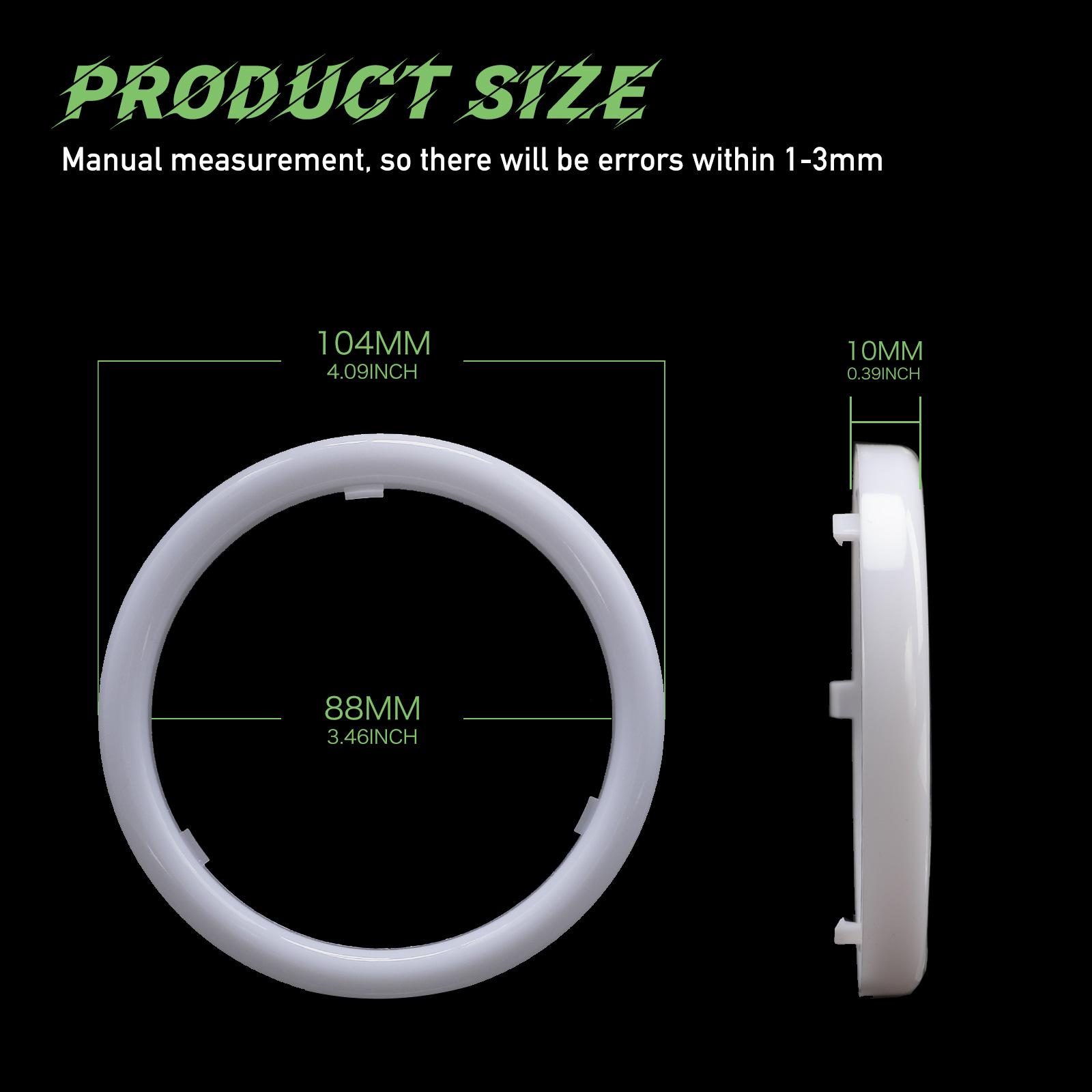 

RGB Bluetooth Управляемая через приложение фара с двумя линзами и цветной апертурой «ангельские глазки» RGB Remote Control to Control Two Units [Pair Set]