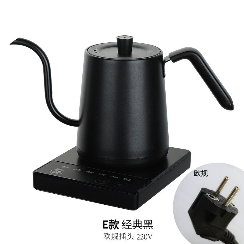 Titanium Silver Gray Gooseneck Kettle Electric Kettle Temperature Control Coffee Pot Stainless Steel Slender Spout Tea Kettle