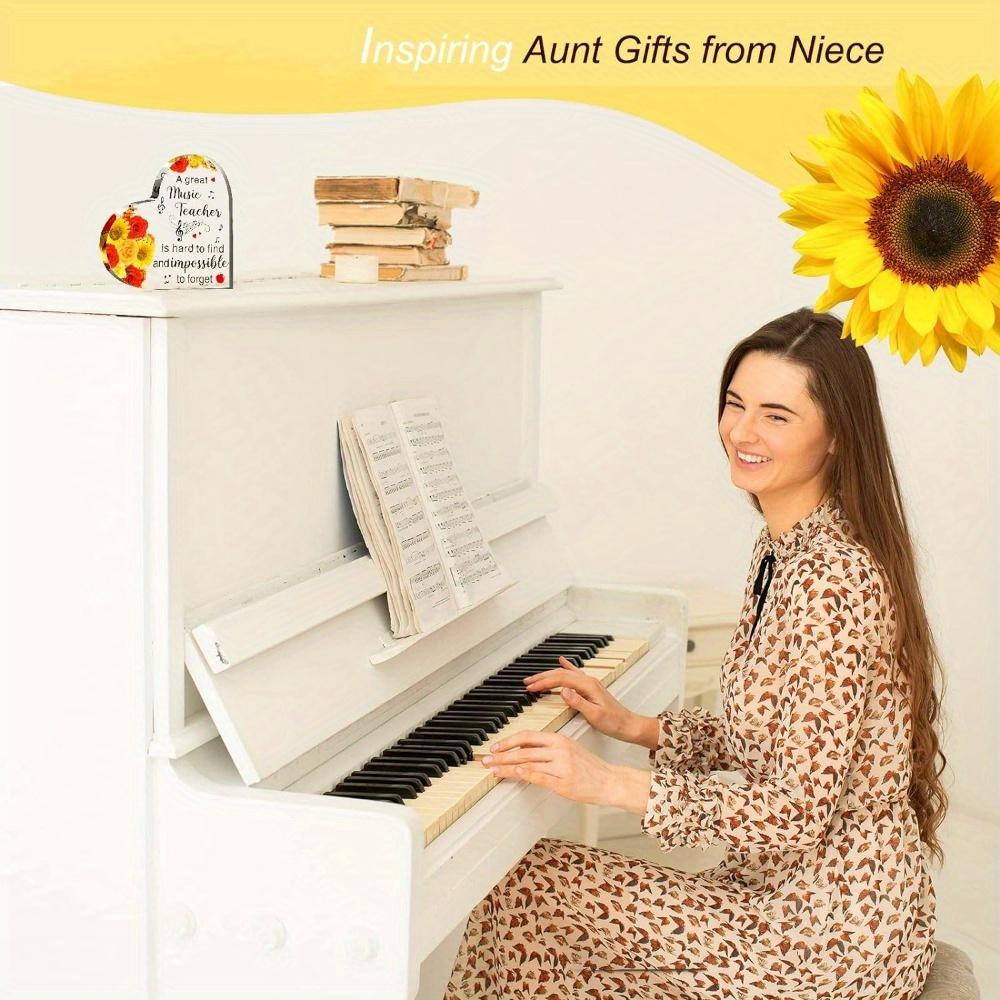 Music Teacher Thank You Gifts: Heart Acrylic Keepsake. Women’s Appreciation Gift (Unique Sayings) – Graduation.