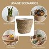 3Pcs Rattan Straw Woven Flower Pot Basket S/M/L Planter Baskets for Garden Terrace Balcony Home Furniture Decor