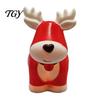 Vinyl Desktop Nightlight Christmas Night Light, Santa Snowman Elk Bell Figurine Lamp, Glowing Holiday Home Decor Gifts LED Tabletop Decor, Festive