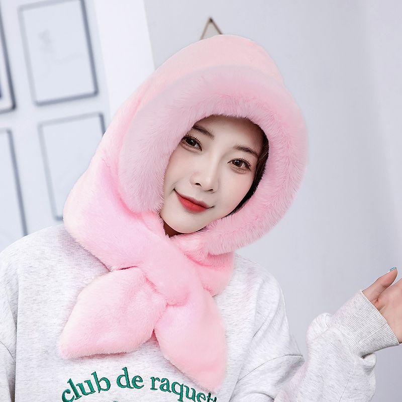 

Новий зимовий капелюх із рогів, чудовий шарф, що зберігає тепло, потовщений плюшевий капелюх із хрестиком інтегрований