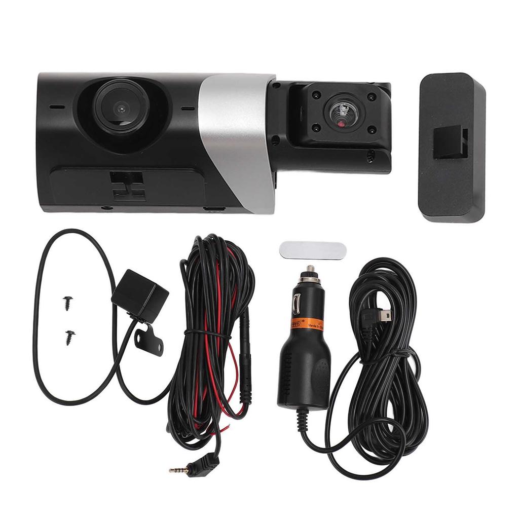 3 Channel Dash Cam Professional 3.0 Inch Screen 1080P HD Night Version Wide Angles Triple Camera