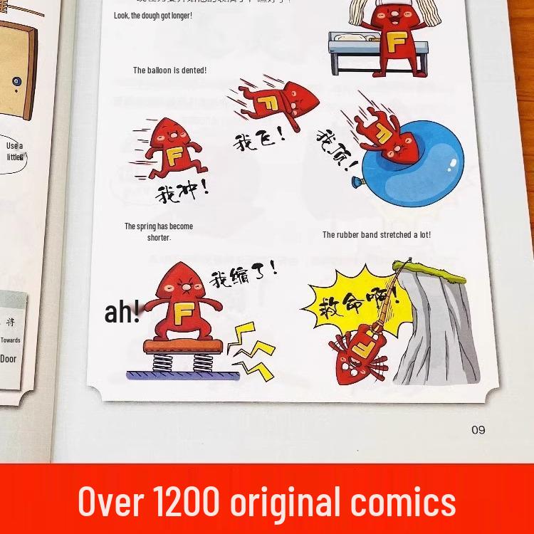 Douyin-Stil Ein-Minuten-Comics: Mathe, Physik, Chemie - 6-bändiges Set für wissenschaftliche und Denkfähigkeiten von Kindern.
