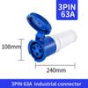 KRE 63A Waterproof Industrial Plug 3/4/5 Pin 380V 415V Dustproof Socket IP67 Male And Female Mounted Connectors