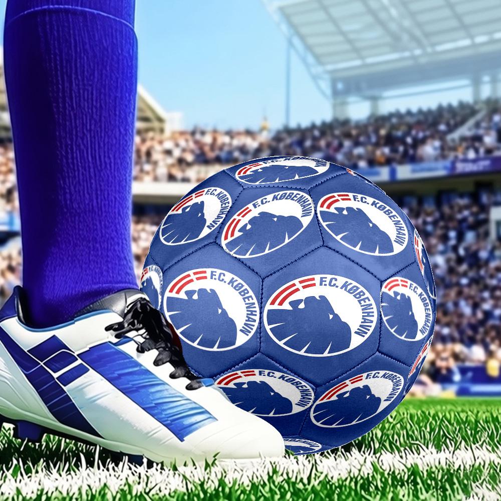 Fc Copenhagen Lion Crest Size 5 Soccer Ball, Suitable for Training and Matches, High-Elasticity, Wear-Resistant Material Gift for Fan