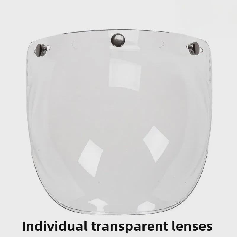 Japanese Three-Button Bubble Lens Motorcycle Helmet