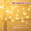 Artificial Cherry Tree with 120 LED Lights, Adjustable Brightness, Indoor Decoration, 21x21x150 cm, White