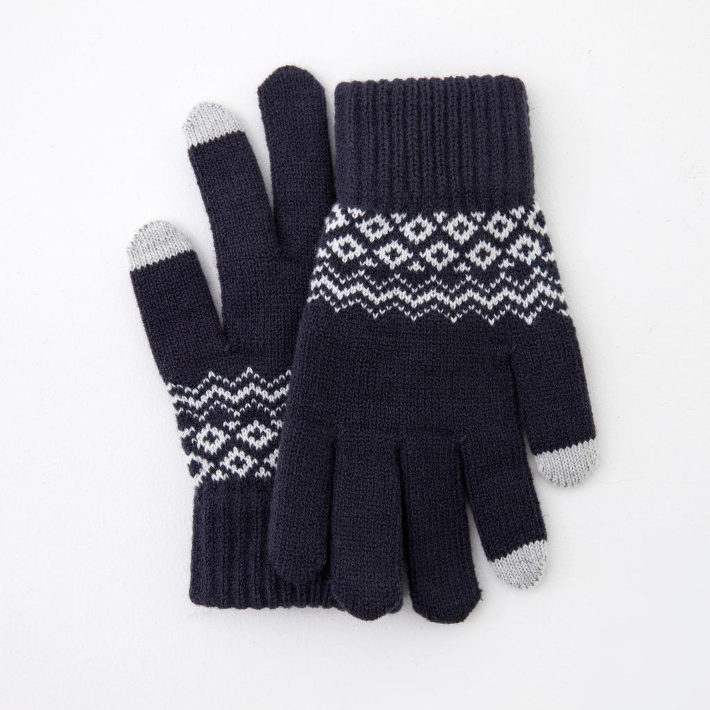 Touch Screen Gloves for Winter Warmth Thick Velvet Gloves Cycling Gloves Outdoor Knitting Yarn Gloves and Cold Resistant Gloves