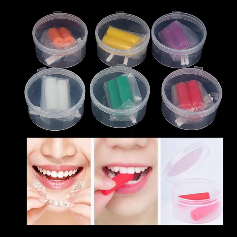 2 ks/krabička Aligner Chewies Zubní zarovnávač Retainer s ručním ortodontickým žvýkacím pomůckou