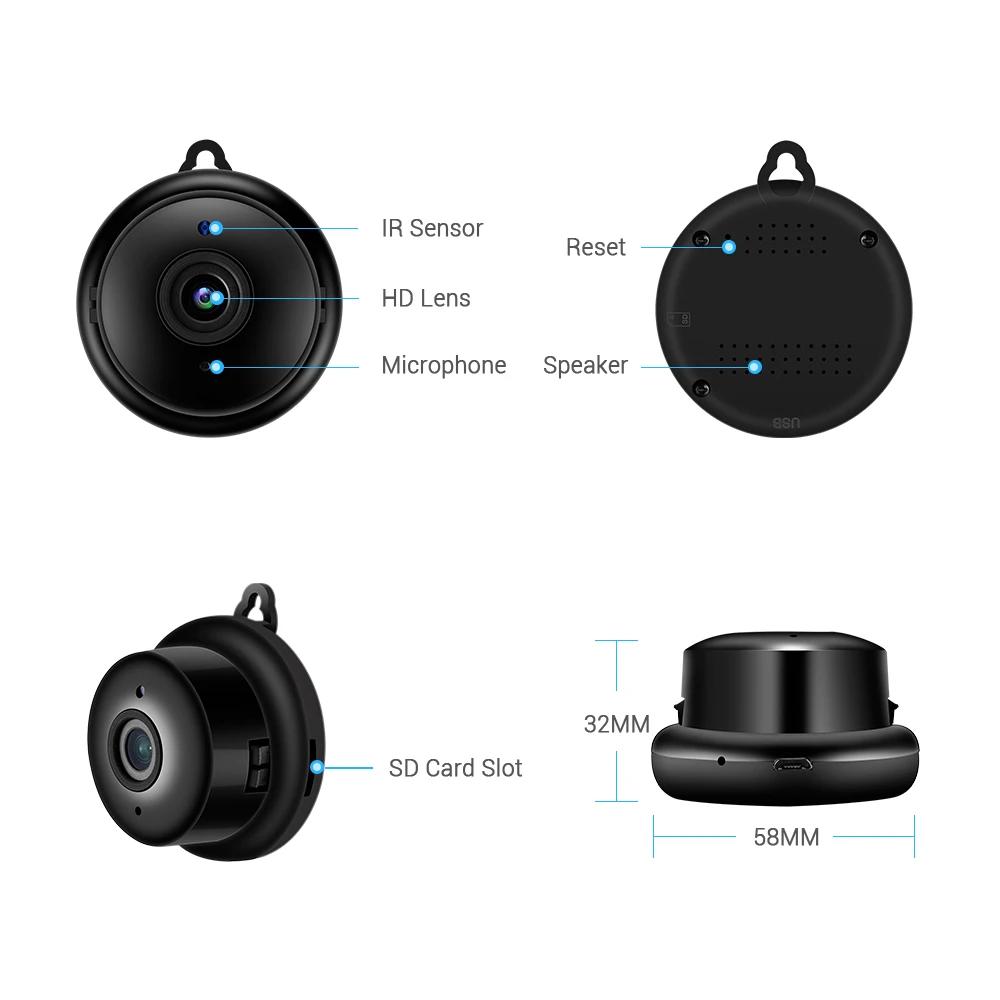 Wireless WiFi Camera, 1080P HD with Night Vision, Two-way Audio Communication, and Motion Detection