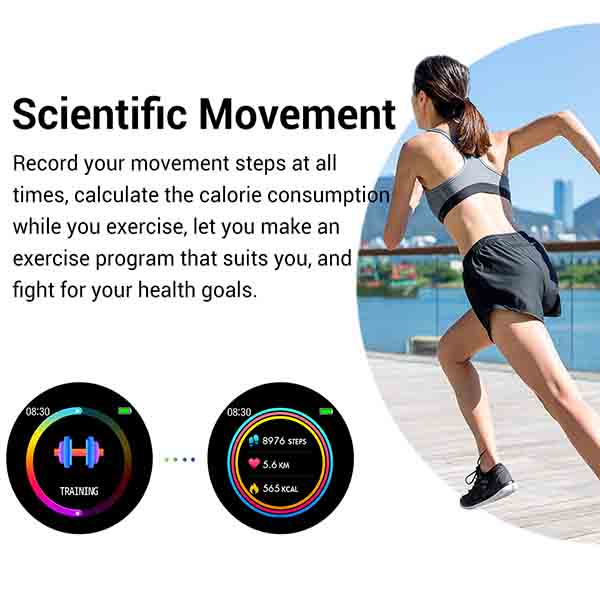 NORTH EDGE NL01 Circular Touch Screen Sports Waterproof Smart Watch With Pedometer Heart Rate Monitor