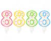 Number "8" Candle with Dots 7.5 | PF-SCK8