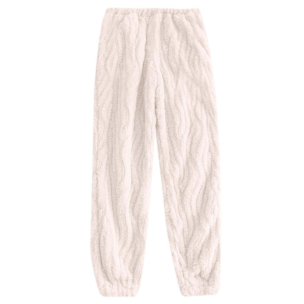 Women's Fashion Fleece Line Thickened Long Pajama Pants