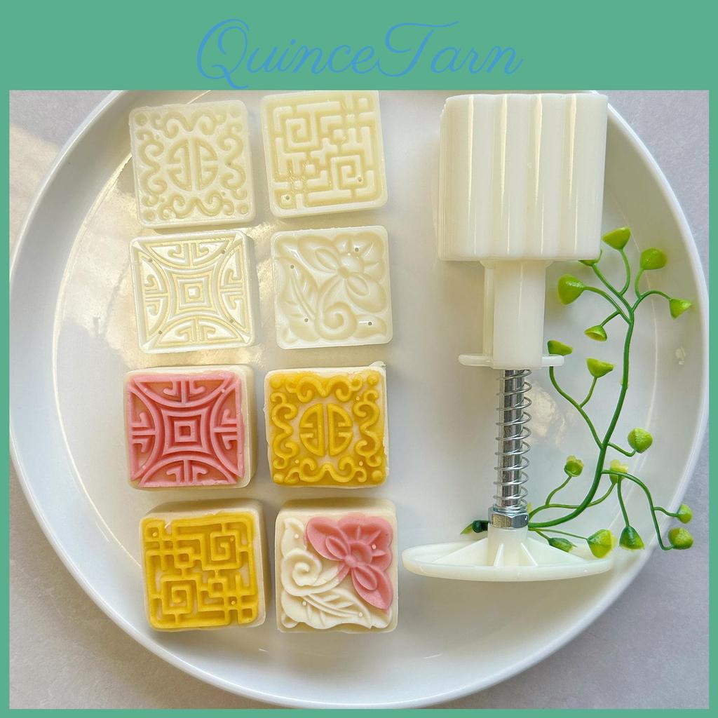 Multifunctional Pastry Square Mold Convenient Mooncakes Molds With 4 Different Pattern Artistic Treat Embosser