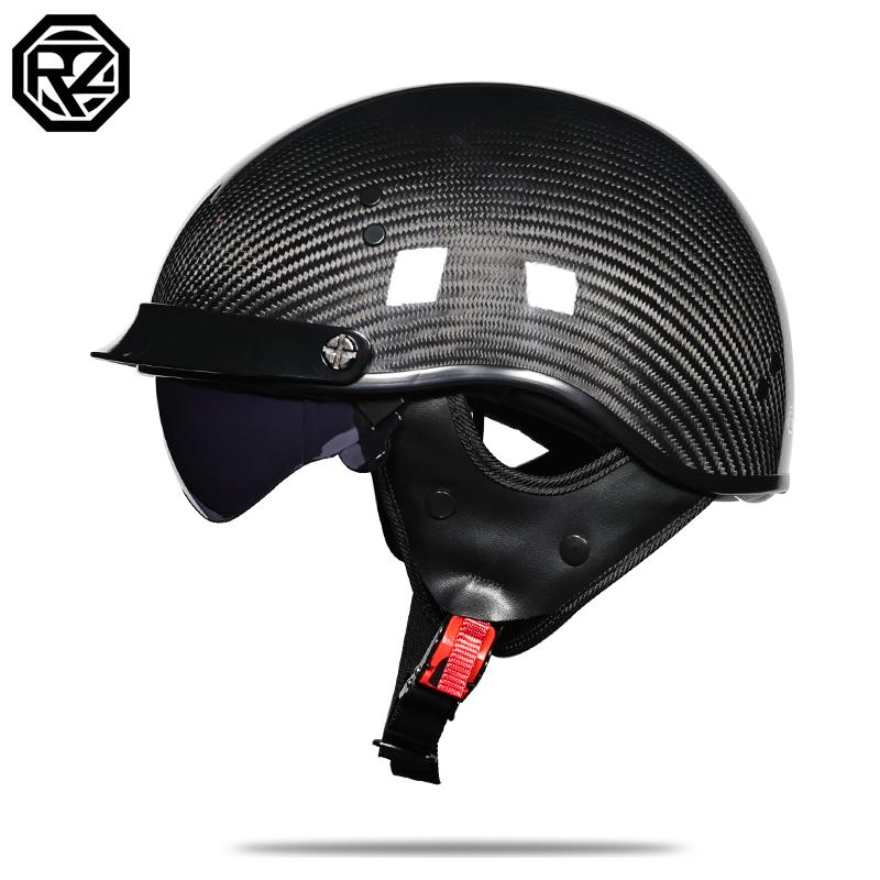 Motorcycle Helmet Retro German Classic Moto Helmet Casco Moto Half Helmet DOT Certification Capacete De Moto With HD Visors
