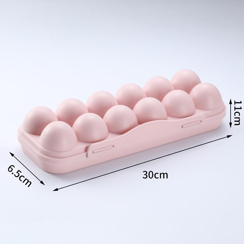 12 Fächer Eieraufbewahrungsbox Stoßfester Eierhalter Küchen Eiertransportbox Schutzbox für Kühlschrank Camping Picknick Wandern Reisen