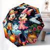 Mickey Mouse, Minnie Mouse Automatic Opening and Closing Umbrella, Compact Travel Umbrella, Lightweight and Portable, Suitable for Beach Com