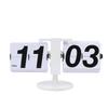 Flip Desk Clock Mechanical Battery Powered 12 Hours Quiet Automatic Page Turning Clock with Extended Rod for Living