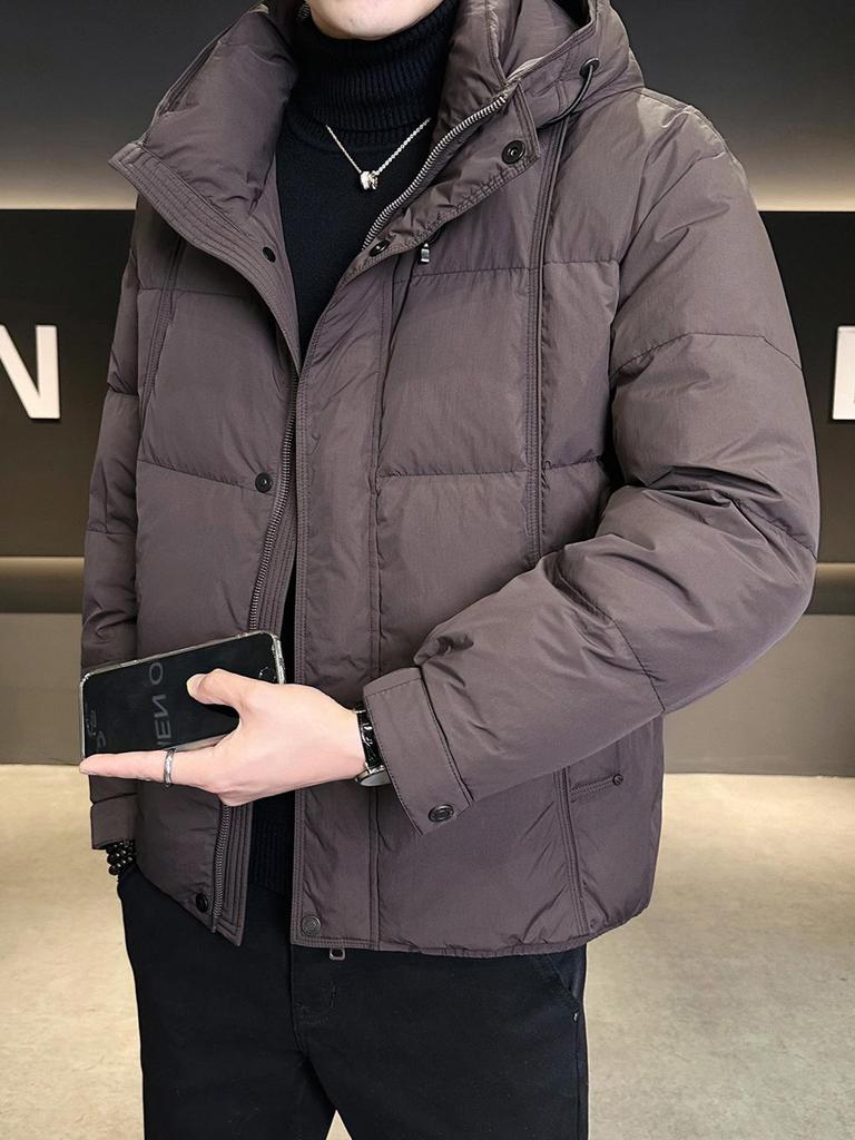 Men's 2025 Hooded Lightweight Warm Down Jacket: Thick, Casual, Anti-Cold Winter Coat